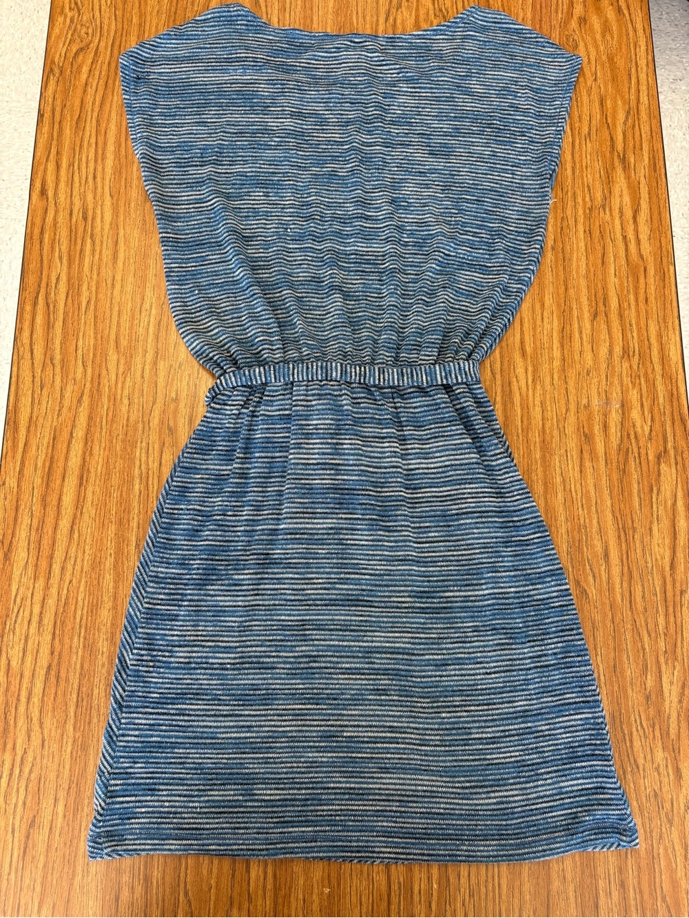 Max Studio Blue and White Striped Knit Dress